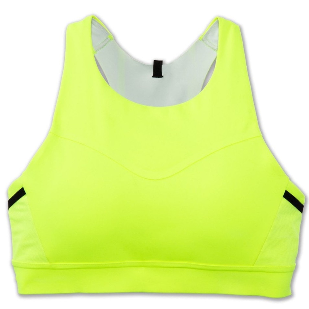 (2) Brooks 3 Pocket Sports Bra 34 A/B Neon Yellow